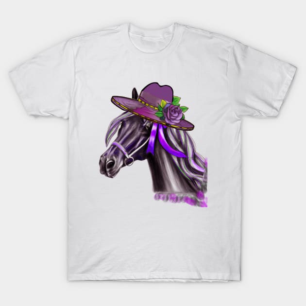 Funny Horse Hat Kentucky Derby  Party T-Shirt by albaley